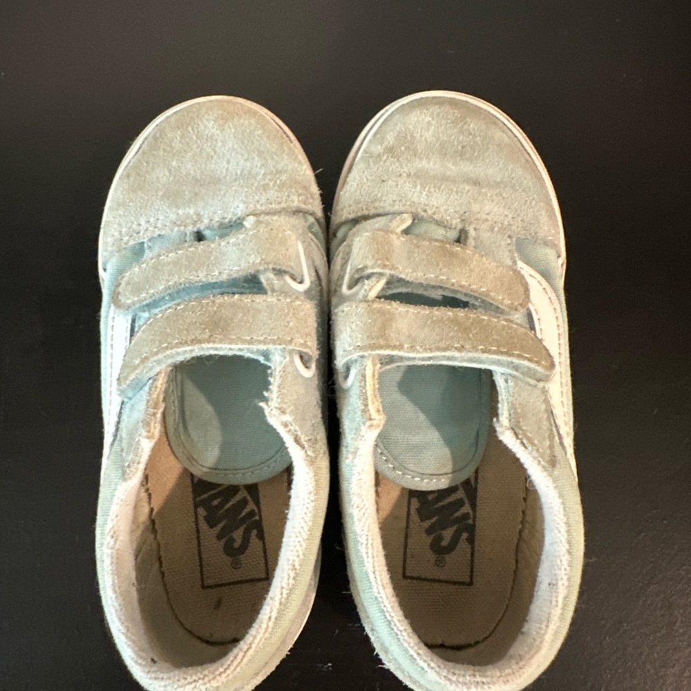 Kids Light Blue Suede Vans